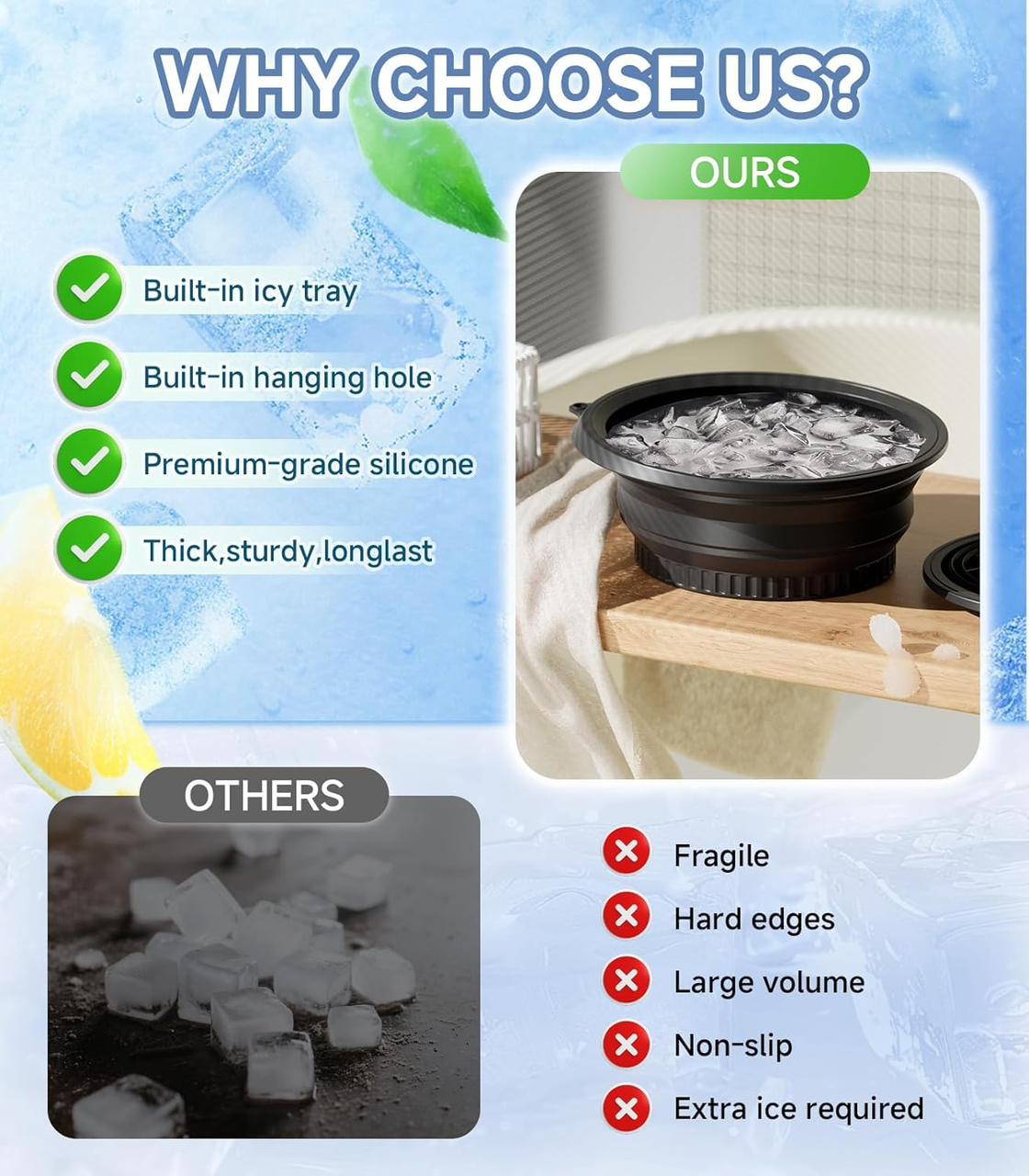 silicon ice tray for face glow
